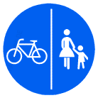 getrennter Rad- und Fu&szlig;weg