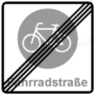 Ende der Fahrradstra&szlig;e